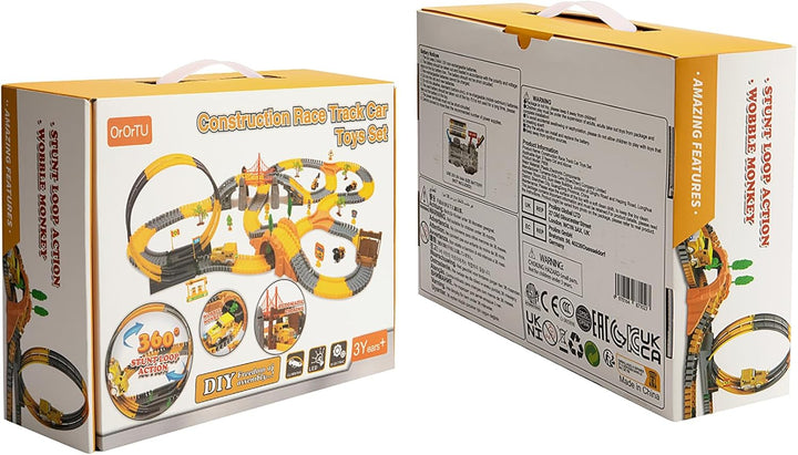 OR OR TU 342Stück Rennstrecke Spielzeug ab 3 4 5 6 jahre Kinder Auto Rennbahn Autobahn Eisenbahn 2 E