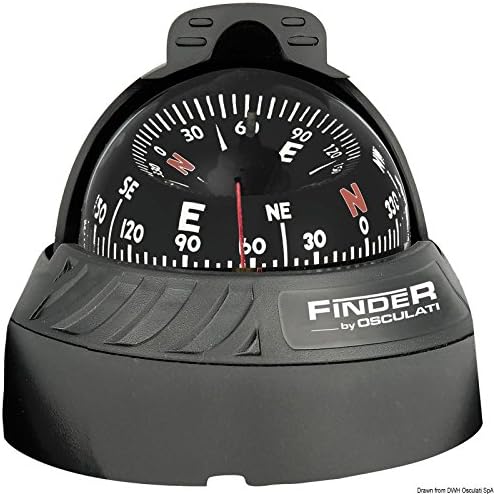 Osculati Finder Kompas 25/8 z. Aufstellen schwarz/schwarz