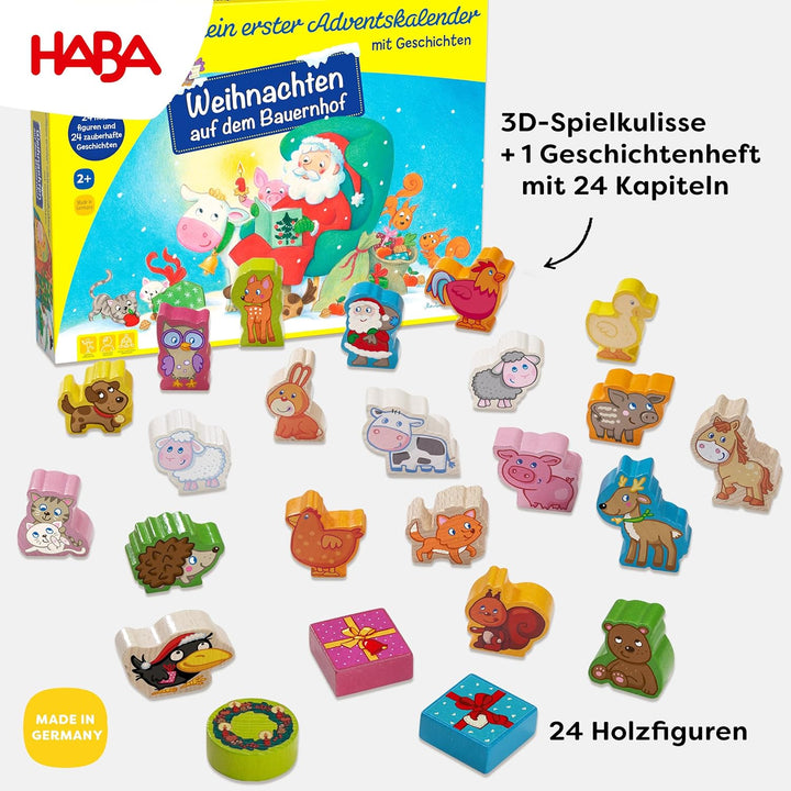 HABA 303156 Mein erster Adventskalender - Weihnachten auf dem Bauernhof