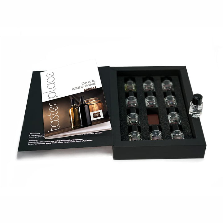 TASTERPLACE Aroma Set – Oak And Aged Wine – English – for Sommeliers – for Wine Lovers – Tasting Too