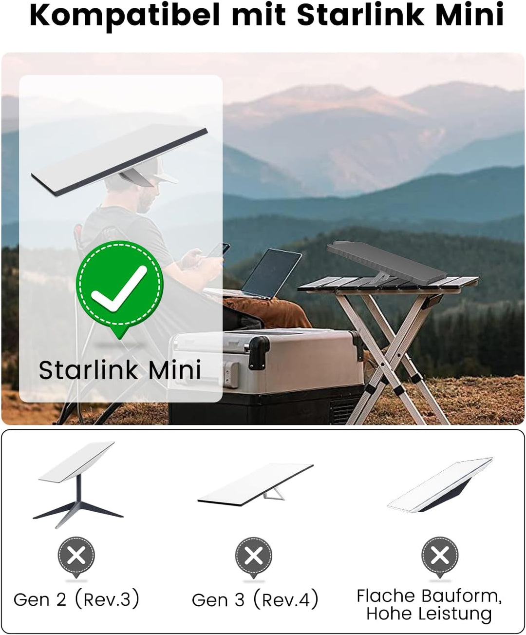 Mwin Starlink Mini Schutzhülle, Starlink Mini Zubehör Flüssigsilikonhülle mit Komfortablem Griff, Tr