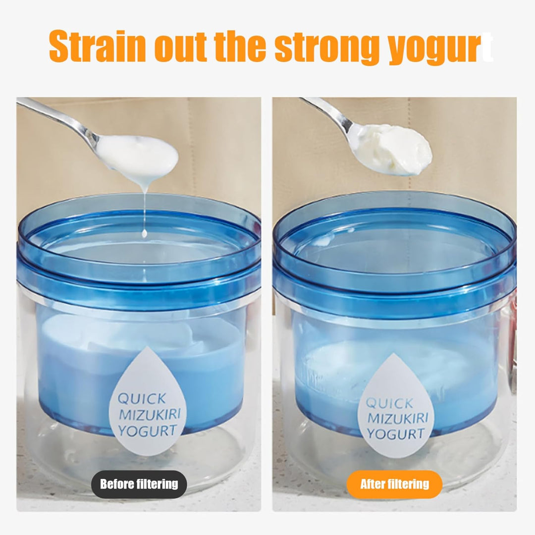 Griechischer Joghurt, griechischer Joghurthersteller mit feinem Mesh Pressentyp wiederverwendbares w