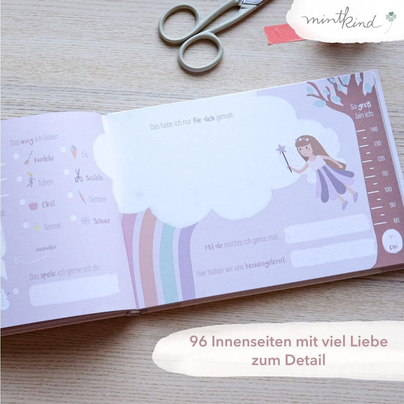 mintkind® „Meine Freunde“ Kindergarten Freundebuch Feenwelt | Freundebuch für den Kindergarten Junge