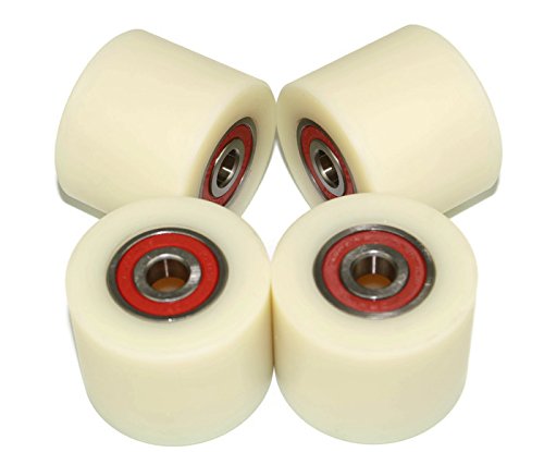 (50-40-10) 4 x 50 mm Durchmesser gefräste Nylon-Rollen hergestellt in der EU (40 mm breit - 10 mm La