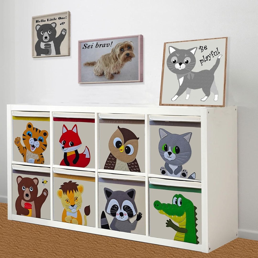 Babies1st Spielzeug Aufbewahrungsbox Kinder, mit Deckel 33x33x33 cm, Boxen für Kallax Regal, Spielze