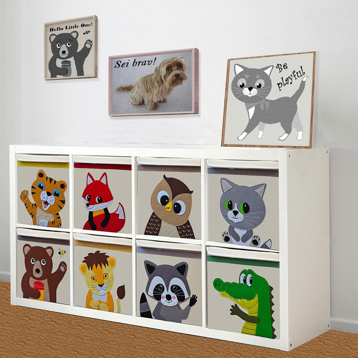 Babies1st Spielzeug Aufbewahrungsbox Kinder, mit Deckel 33x33x33 cm, Boxen für Kallax Regal, Spielze