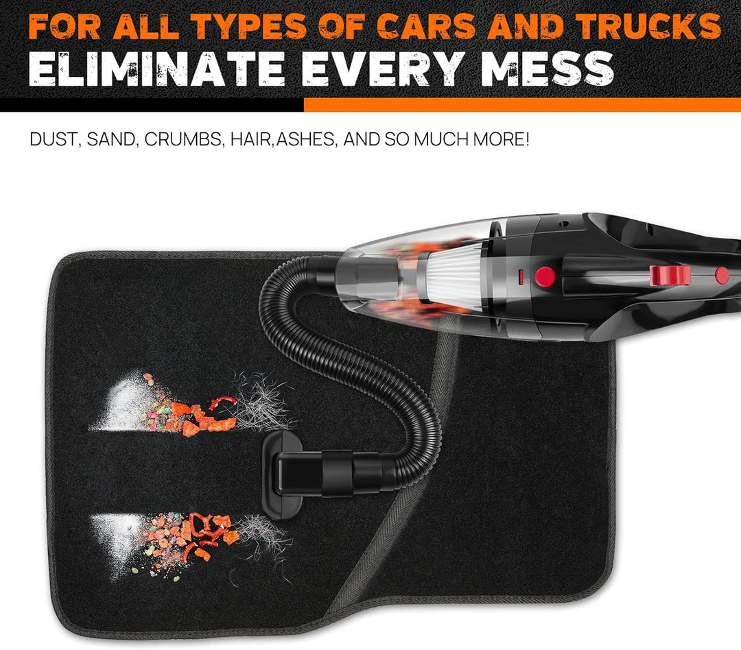 DayPlus Akku Handstaubsauger Auto Staubsauger Stark, Kabellos Mini Staubsauger mit 2200mAh Batterie