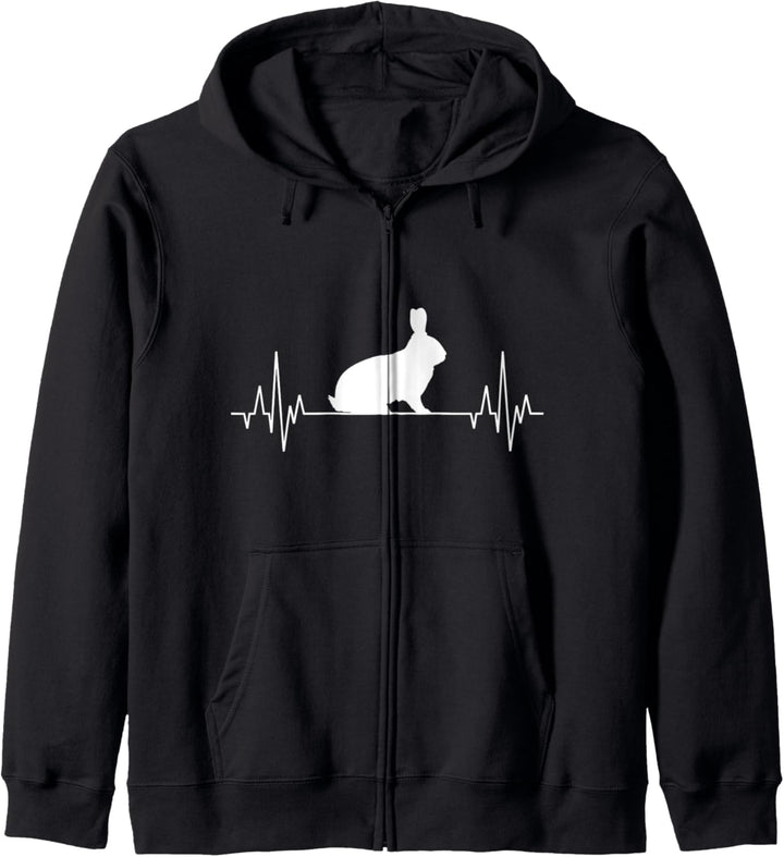 Lustig Hase Kaninchen Karnickel Häschen Züchter Herzschlag Kapuzenjacke