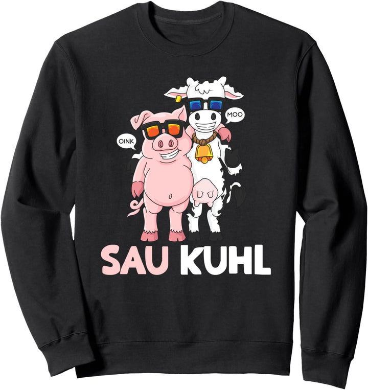 Sau Kuhl Wortspiel Kühe Schweine Sweatshirt