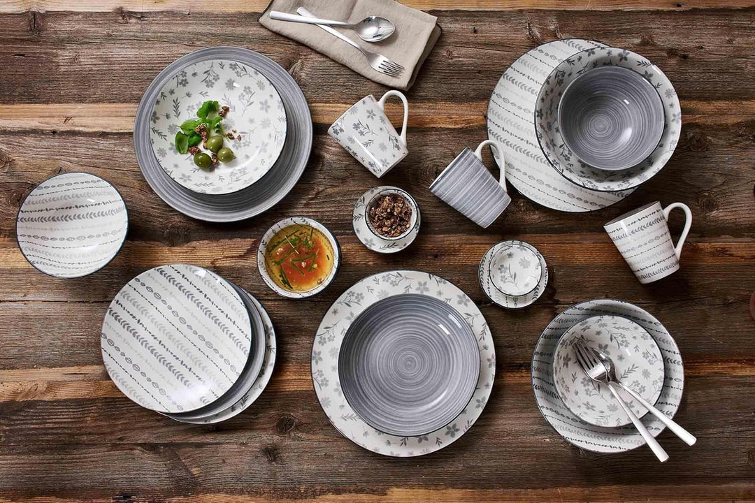 Ritzenhoff &amp; Breker Sendai Blume Suppenteller-Set 6-teilig – 20 cm – Mix &amp; Match Boho-Geschirr in Gr