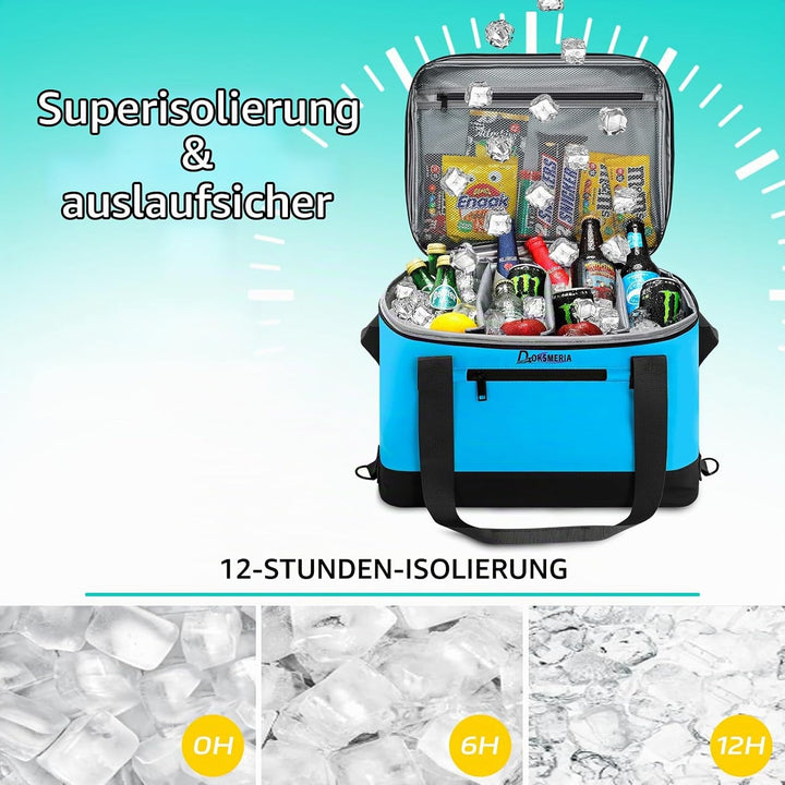 Paddle Board Cooler Wasserdicht, Super Capacity SUP Paddleboard Deck Cooler mit Schultergurt &amp; 6 ela