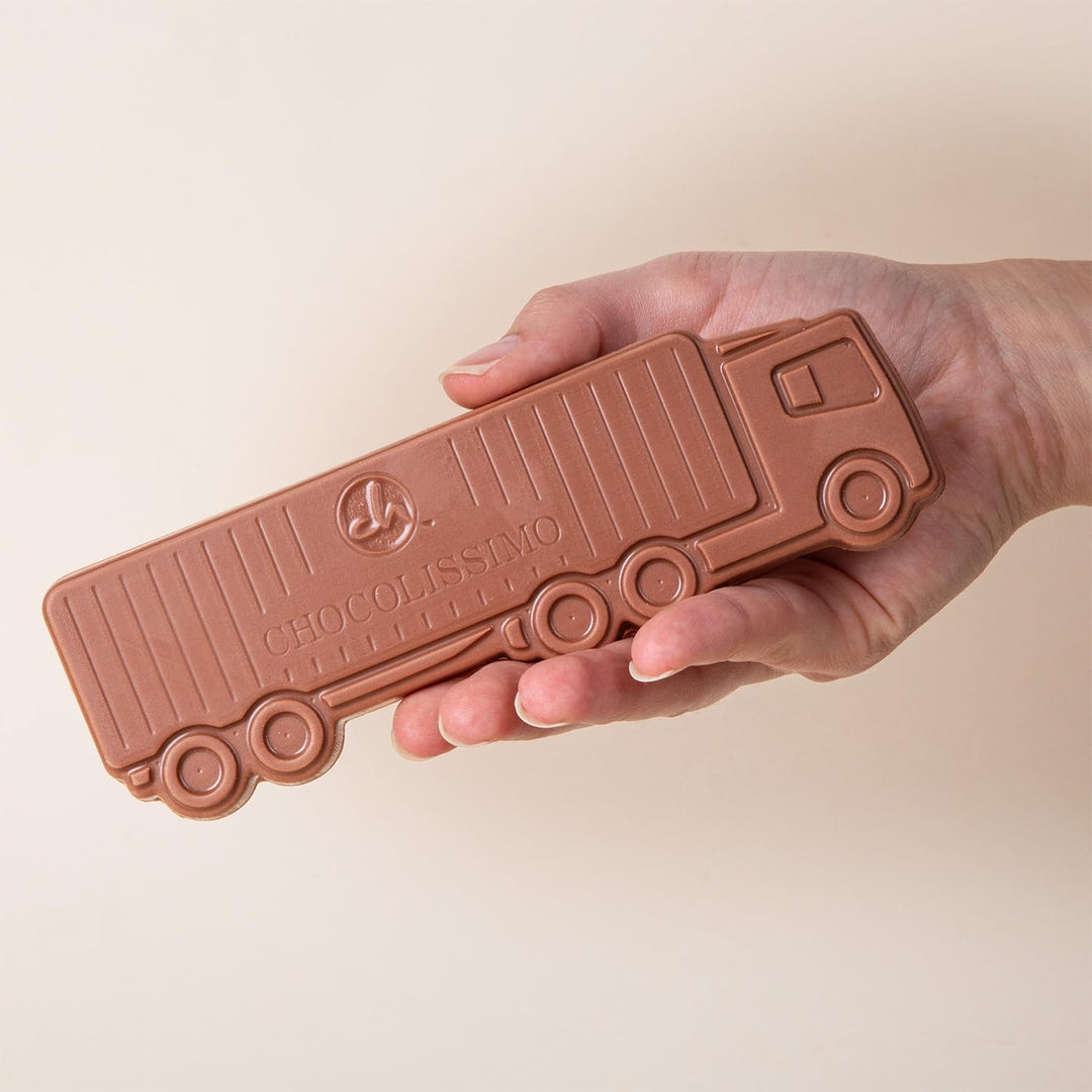 LKW aus Vollmilchschokolade - Schokoladentafel in Form eines LKWs | Geschenk | Mann | Männer | Vater