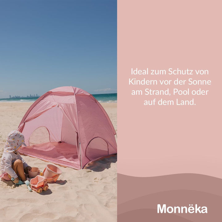 Strandzelt mit UPF 50+ Sonnenschutz | Spielzelt für Babys und Kinder | Mit Sonnenschutz, Moskitonetz