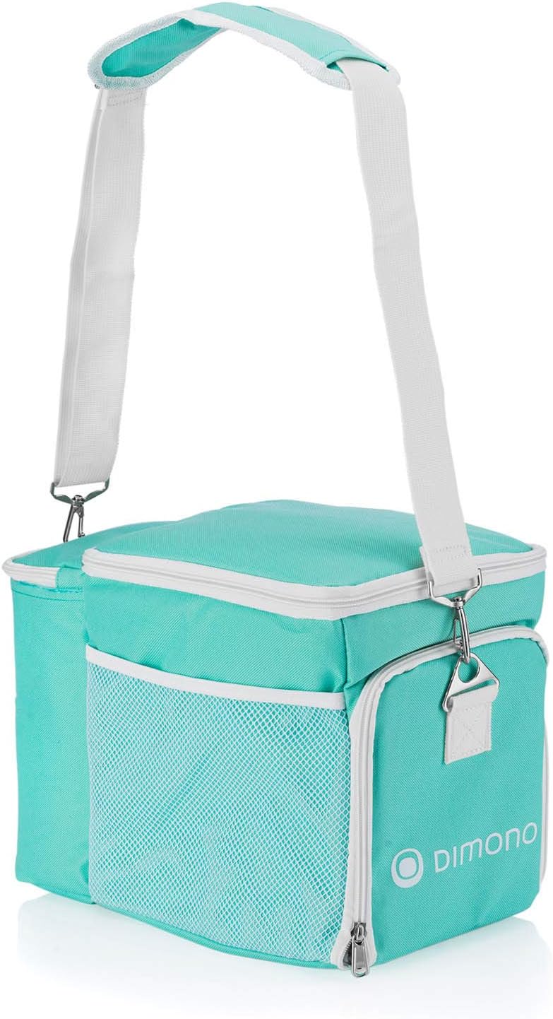 Dimono® Kühltasche 15L mit 3 Brotzeitdosen; Picknick-Tasche mit 3 Meal Prep Launchbox Dosen + Deckel