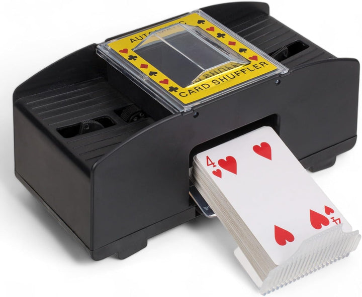 MIJOMA Automatischer Spielkartenmischer - Ideal für Standard-Spielkarten bis zu 9x6,5 cm, Praktische