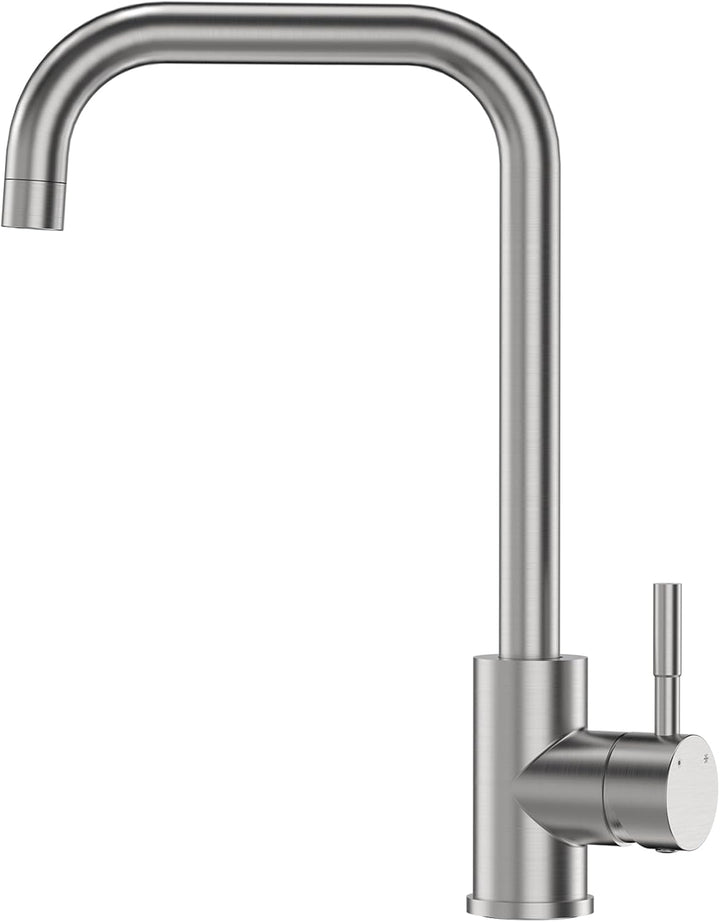 CECIPA Wasserhahn Küche Edelstahl, Küchenarmatur Hochdruck 360° Drehung, Mischbatterie Küche aus Ede