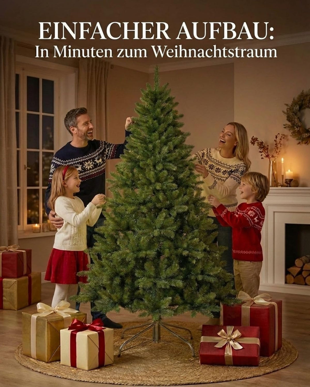 XENOTEC Premium Weihnachtsbaum 85cm – naturgetreu – künstlicher Weihnachtsbaum – im Spritzgussverfah