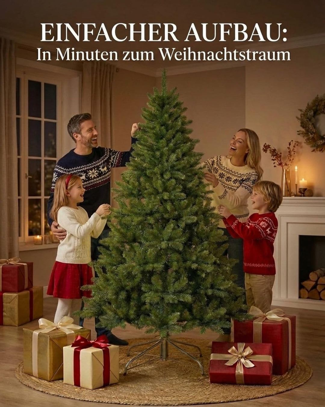 XENOTEC Premium Weihnachtsbaum 85cm – naturgetreu – künstlicher Weihnachtsbaum – im Spritzgussverfah