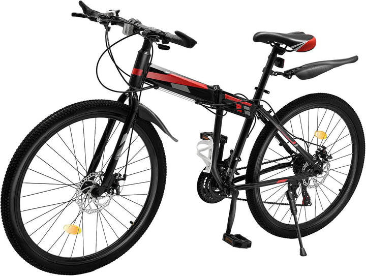 WSIKGHU 26 Zoll Mountainbike Fahrrad Faltbares 21-Gang-Rad für Erwachsene/Jugendliche mit Mechanisch