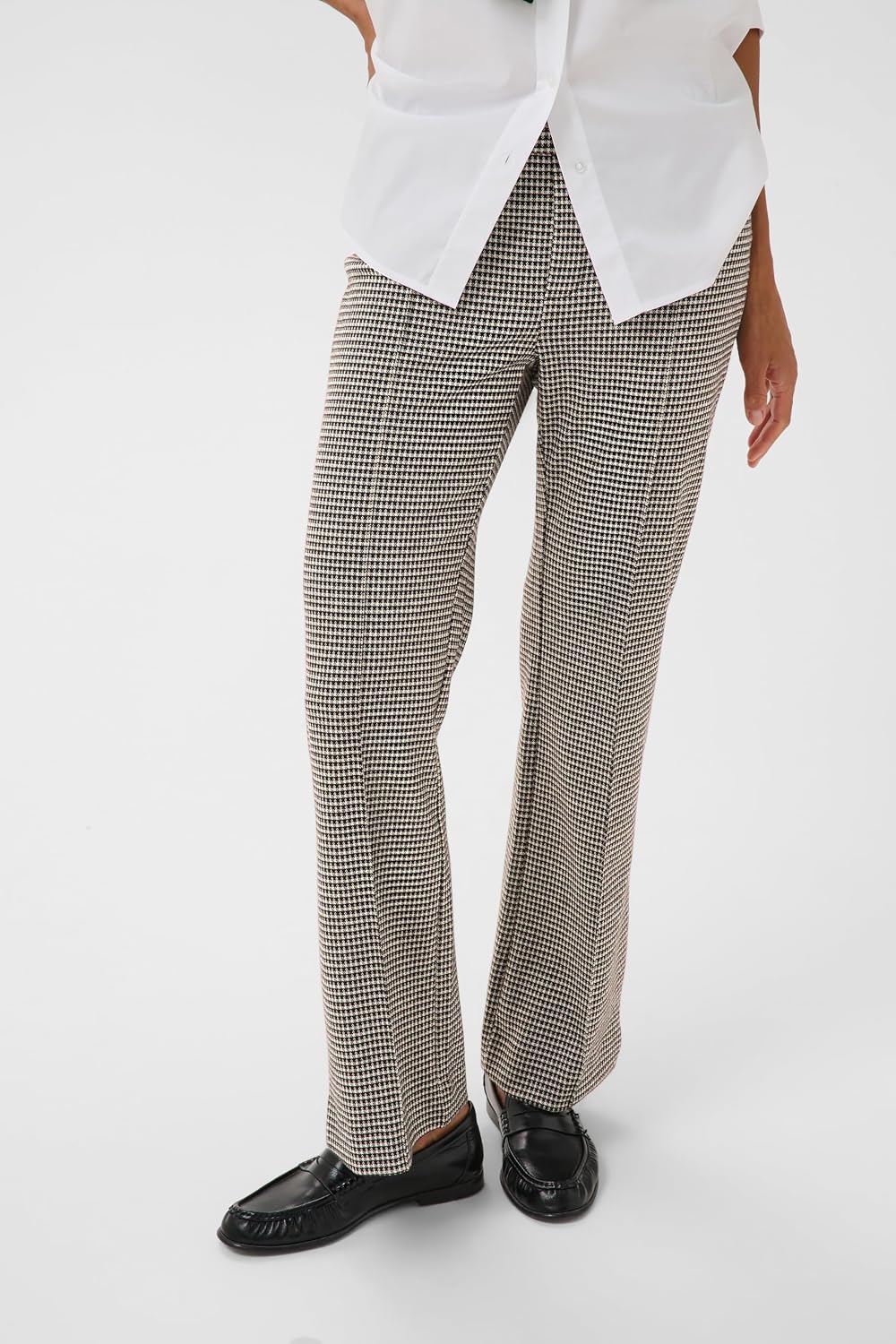 PART TWO Damen Jerseyhose PontasPW Comfort Taile Gerade 34 Small Check, 34 Small Check