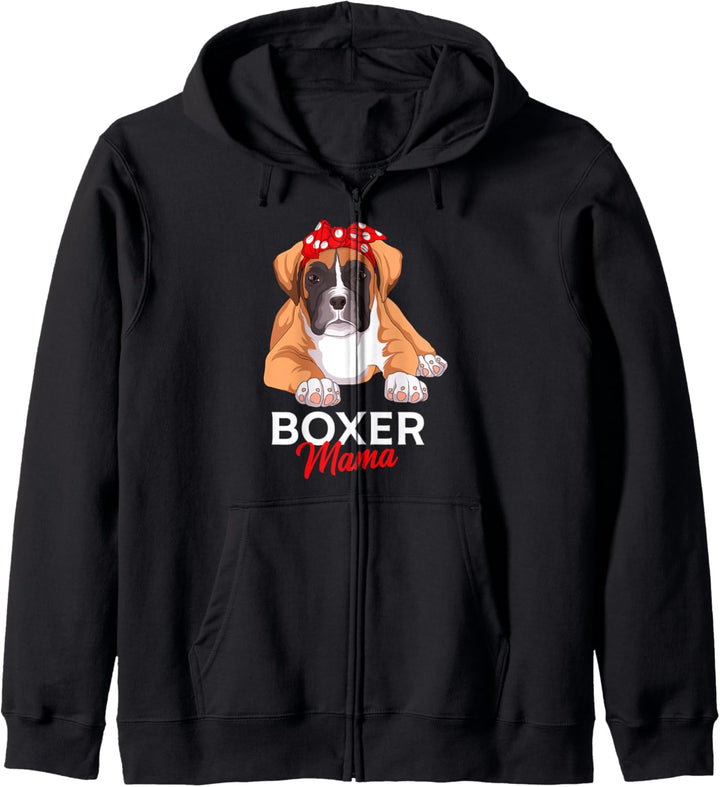 Boxer Hunde Mama Frauchen Hundehalterin Geschenkidee Kapuzenjacke