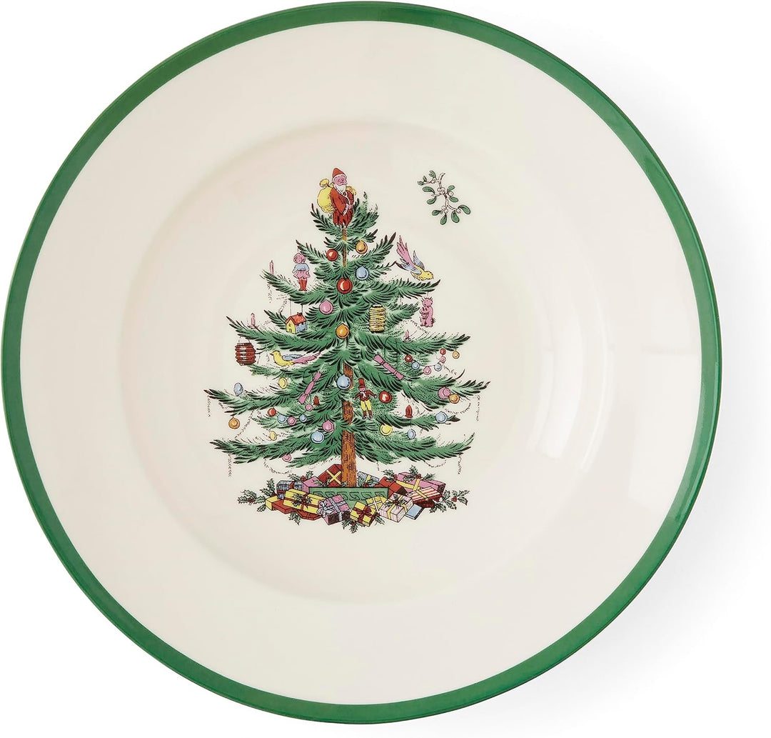 Portmeirion Home & Gifts Spode Suppenteller, Keramik, mehrfarbig, 4 Stück, 23 x 23 x 4 cm Weihnachts
