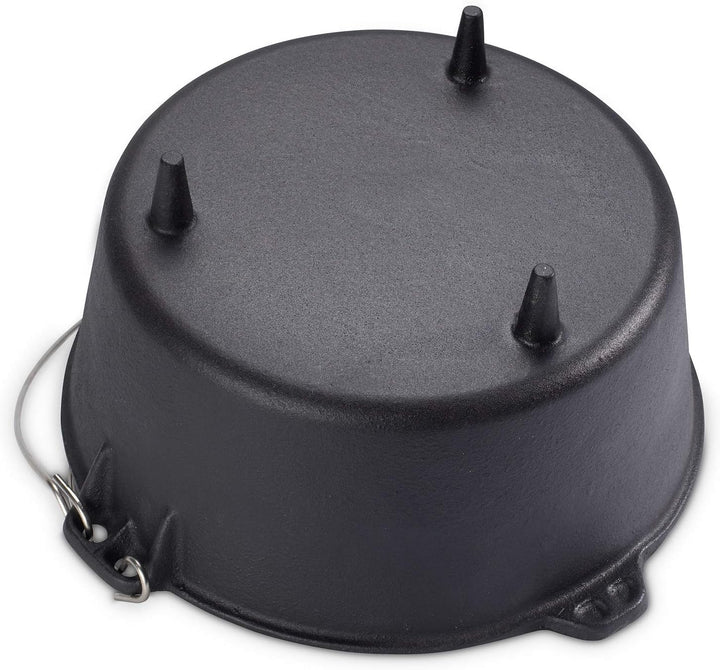 Echtwerk EW-GE-1225 Dutch Oven BBQ Kochtopf ca. 8 L, Bereits eingebrannt - preseasoned, Deckel mit E