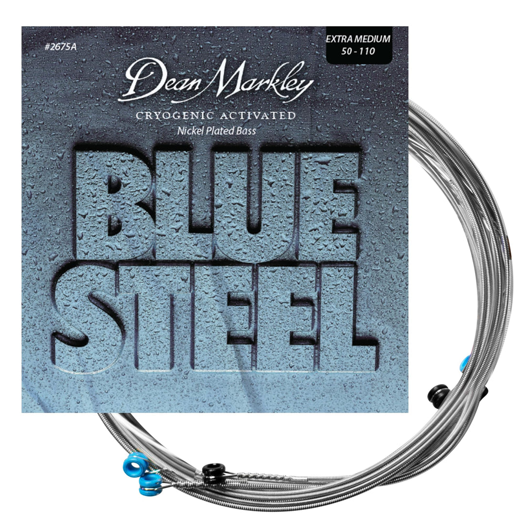 DEAN MARKLEY BLUE STEEL BASS GUITAR STRINGS NPS XMED 4STR 50-110 50-110 2675A - Blue Steel NPS Bass