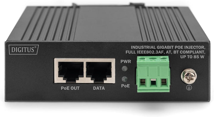 DIGITUS Industrial Gigabit PoE Injector full IEEE802.3af at bt Compliant up to 85 W 1 Gbps