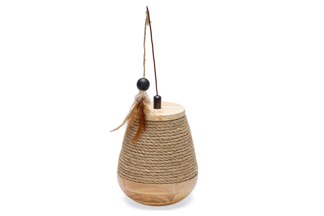 Designed by Lotte Tumble Mae, Katzenspielzeug, Holz, 15x15x18 cm