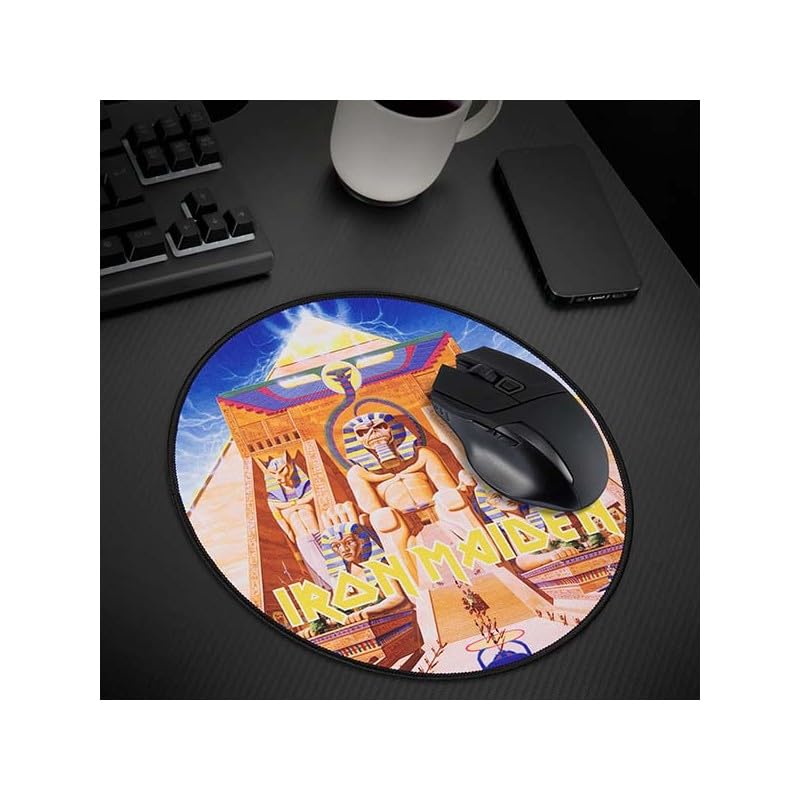 SUBSONIC-Iron Maiden - Anti-Rutsch-Mauspad XXL 90 mm x 40 mm mit Perlenbesatz - Offizielle Lizenz DC