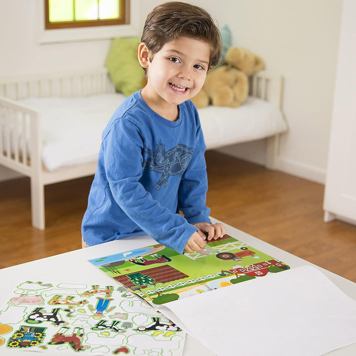 Melissa & Doug | Pack mit 6 wiederverwendbare Sticker-Blöcken – Spielhaus, Ankleiden, Lebensräume, M
