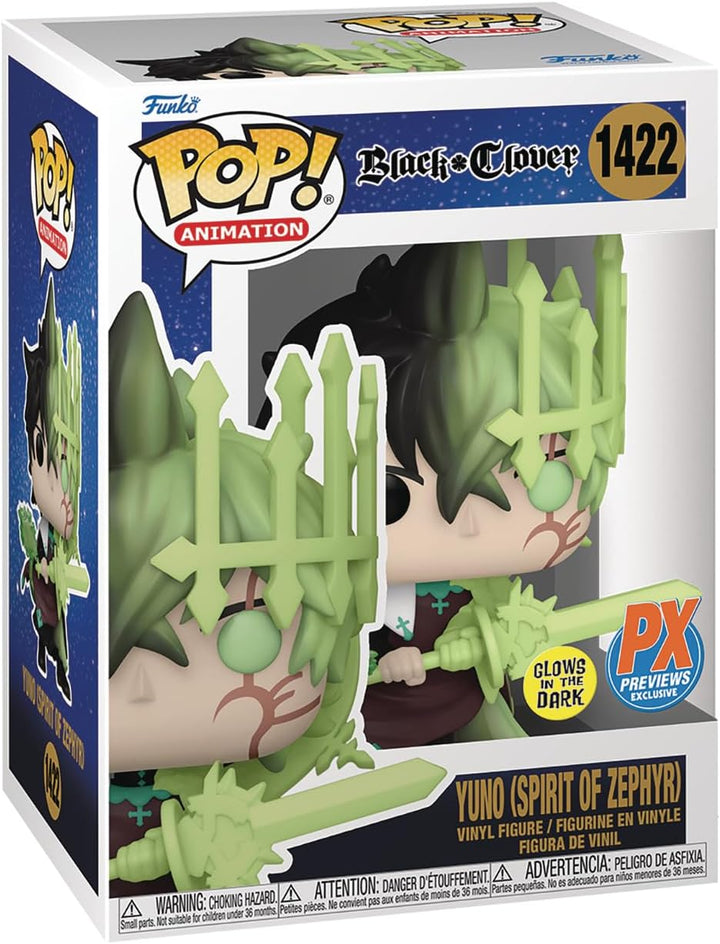 Pop! Animation: Black Clover - Yuno Spirit of Zephyr (Glow-in-The-Dark) PX Vinyl Figure