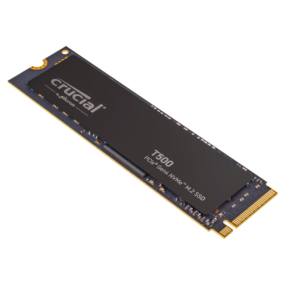 Crucial T500 500GB PCIe Gen4 NVMe M.2 Interne Gaming SSD, bis zu 7200MB/s, Laptop und Desktop kompat