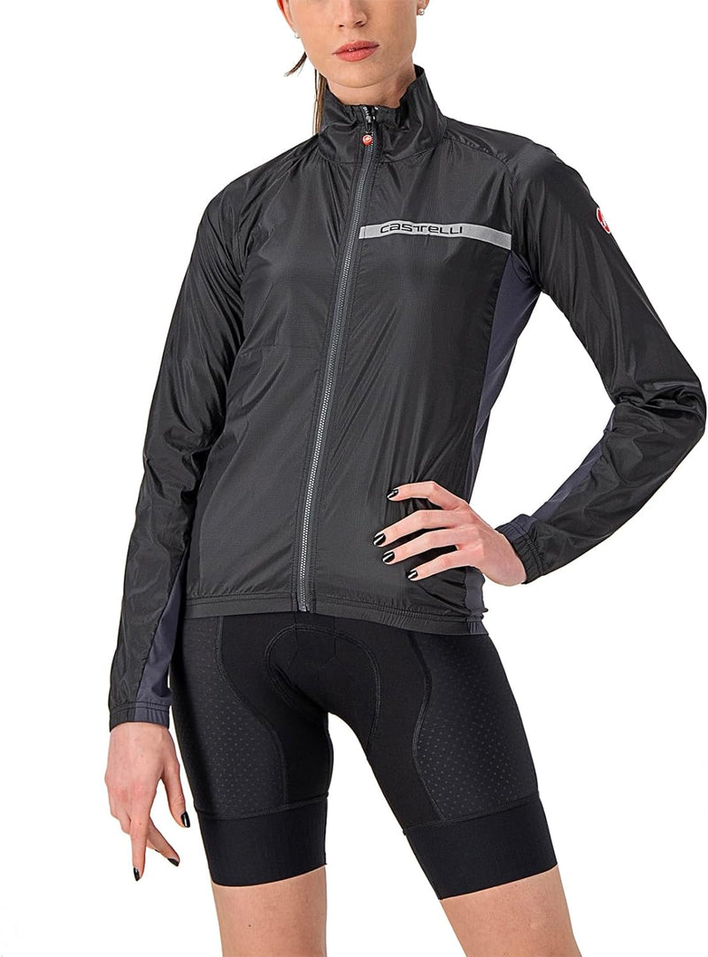 CASTELLI Damen Squadra Stretch W Jacket Jacket (1er Pack) S Hell schwarz/dunkelgrau, S Hell schwarz/