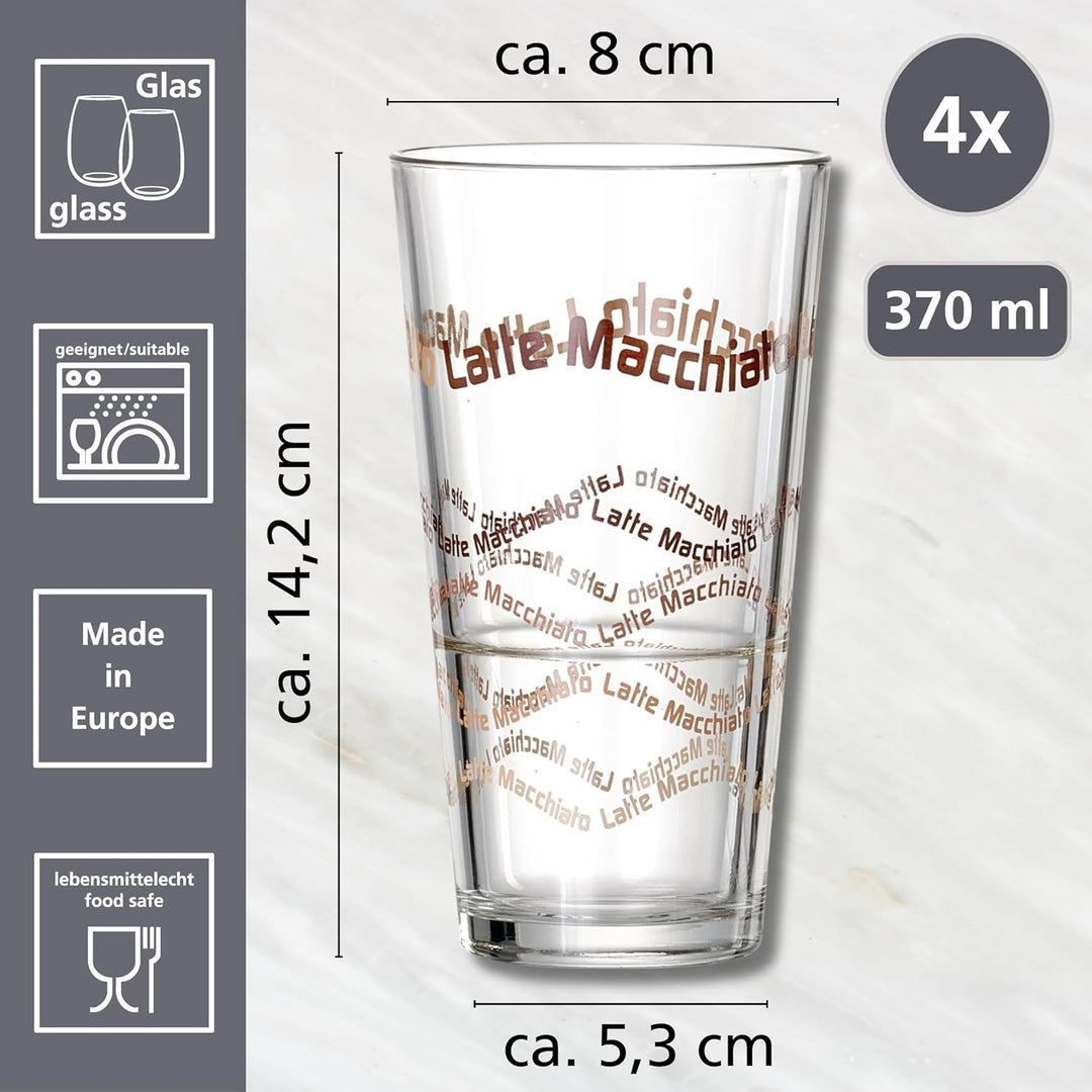 Ritzenhoff & Breker Latte Macchiato Gläser-Set, 4 Stück, Gläser-Set