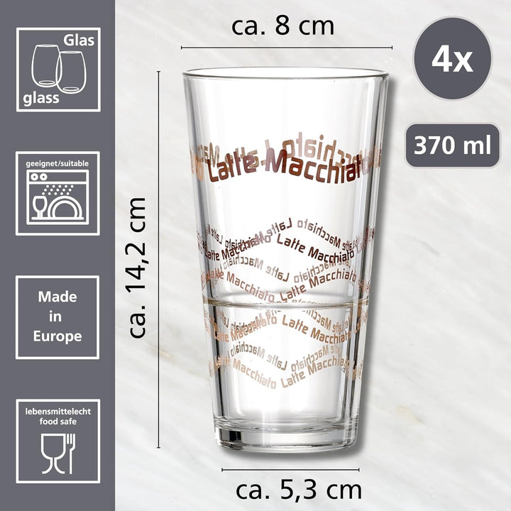 Ritzenhoff & Breker Latte Macchiato Gläser-Set, 4 Stück, Gläser-Set