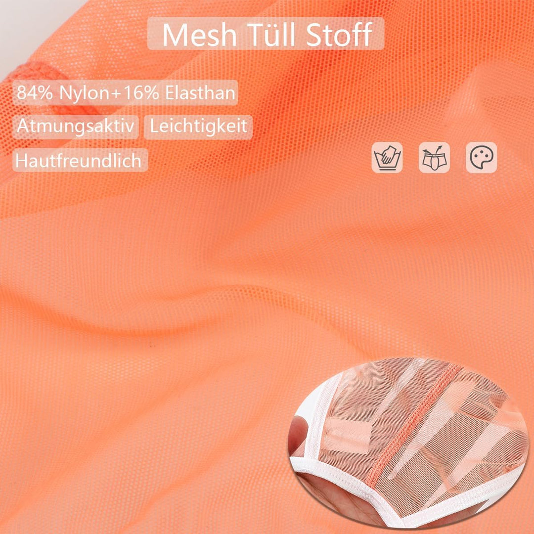 YAHWULAI Niedrige Taille Herren Strings Weich und Bequem Leicht Dehnbar M Schwarzorangegelb, M Schwa