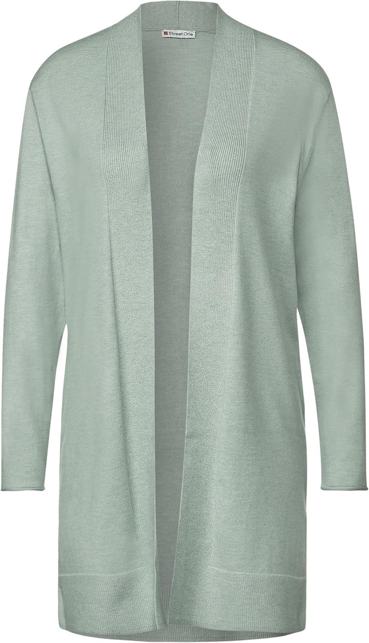 Street One Damen Offener Cardigan 38 Wave Green Melange, 38 Wave Green Melange