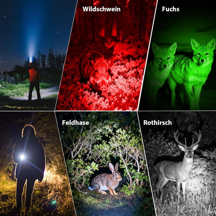 Odepro KL52 Plus Zoom LED Taschenlampe, Extrem Hell Taschenlampen Wiederaufladbare , IP68 Wasserdich