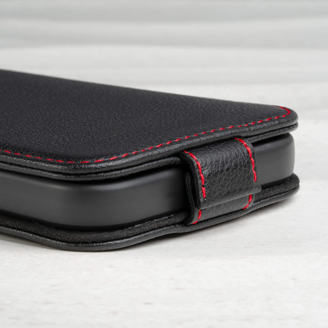 TORRO Leder Klapphülle kompatibel mit iPhone 14 - Echtes Leder MagSafe kompatible Handyhülle mit Kar