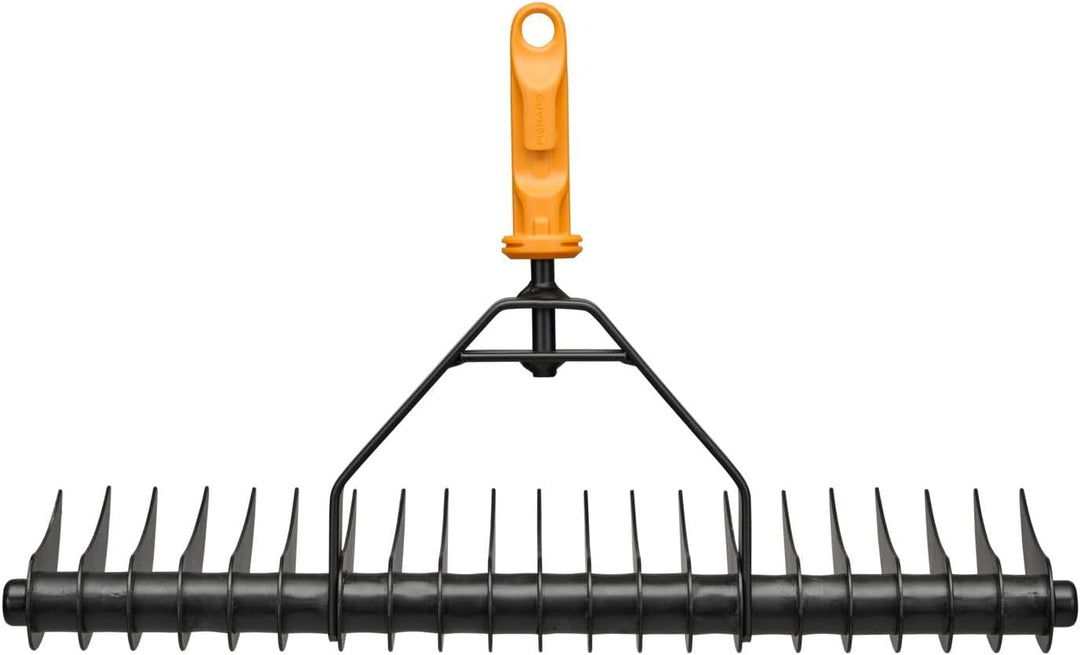 Fiskars OneClick Rasenlüfter, Rechen-Aufsatz zum Entfernen von Moos und Rasenfilz, Müheloses Wechsel