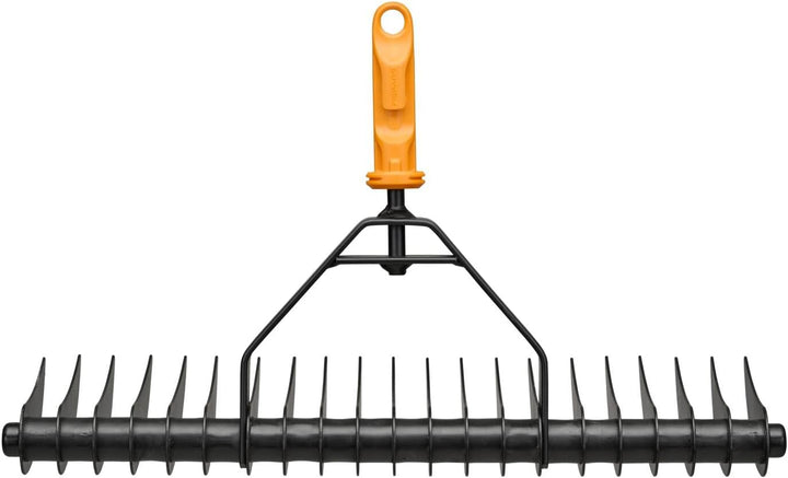 Fiskars OneClick Rasenlüfter, Rechen-Aufsatz zum Entfernen von Moos und Rasenfilz, Müheloses Wechsel
