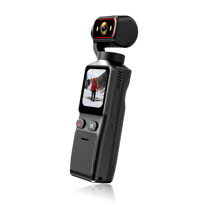 4K Mini Vlogging Camera Action Cam, Mini Pocket Vlog Kamera Live Übertragung Handy mit 32GB SD Karte