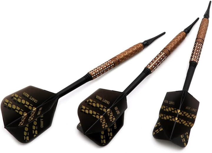 CUESOUL Soft Tip 90% Tungsten Dart Set mit Ölfarbe Finish und ROST Flights 21g handgemachtes bier, 2