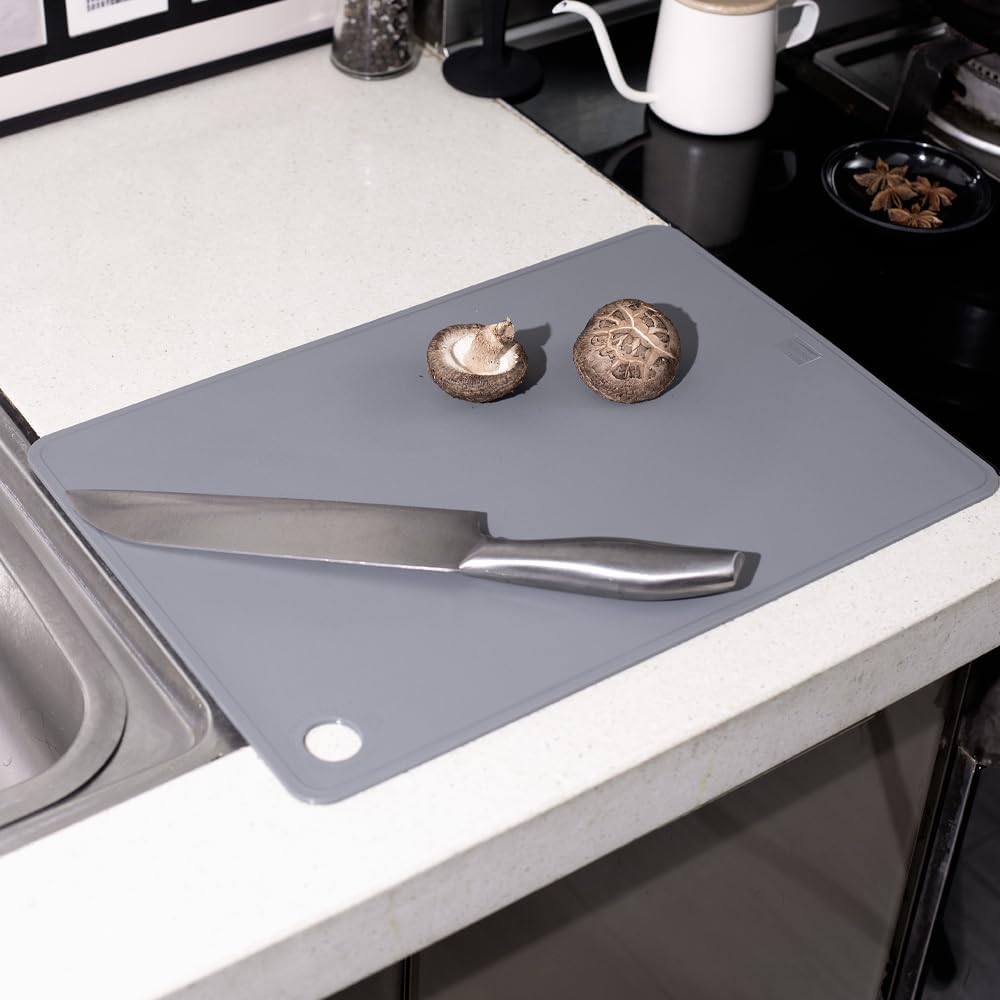 TPU Schneidebrett Flexibles BPA-frei mit Messer- und Saftrille kratzfeste flexible Schneidebretter f