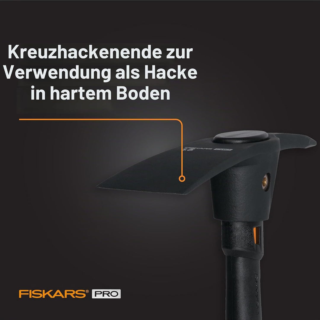 Fiskars 751220-1001 Pro IsoCore Hacke/Spitzhacke, 0,7 kg, Orange/Schwarz 1.5 lb, 1.5 lb