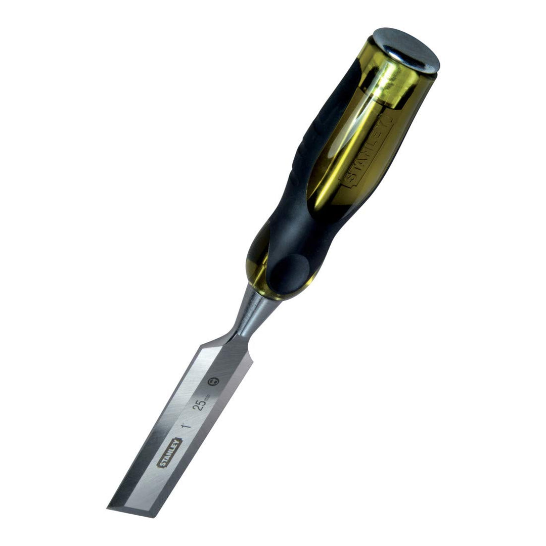 Stanley FatMax Beitel (30 mm Klingenbreite, Thru-Thang-Klinge, Stahl-Schlagkappe, Griff mit Weichsto