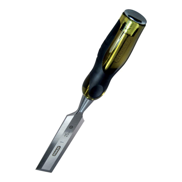 Stanley FatMax Beitel (30 mm Klingenbreite, Thru-Thang-Klinge, Stahl-Schlagkappe, Griff mit Weichsto