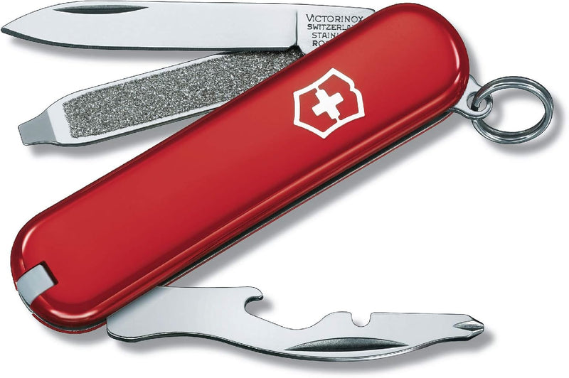 Victorinox Rally, Schweizer Taschenmesser Mini für Schlüsselanhänger, Swiss Army Knife, 9 Funktionen